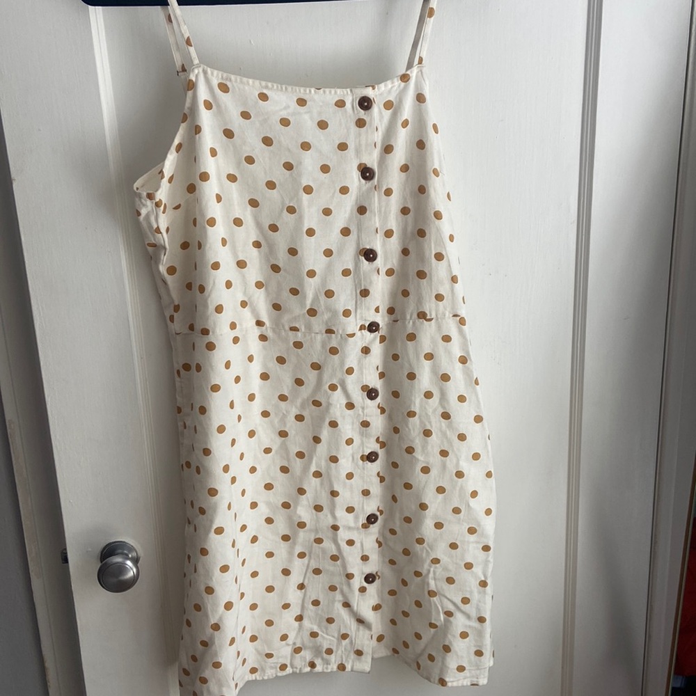 NWT Billabong Polka Dot Buttoned Mini Dress